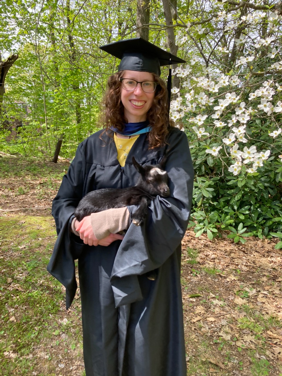Me holding goat
